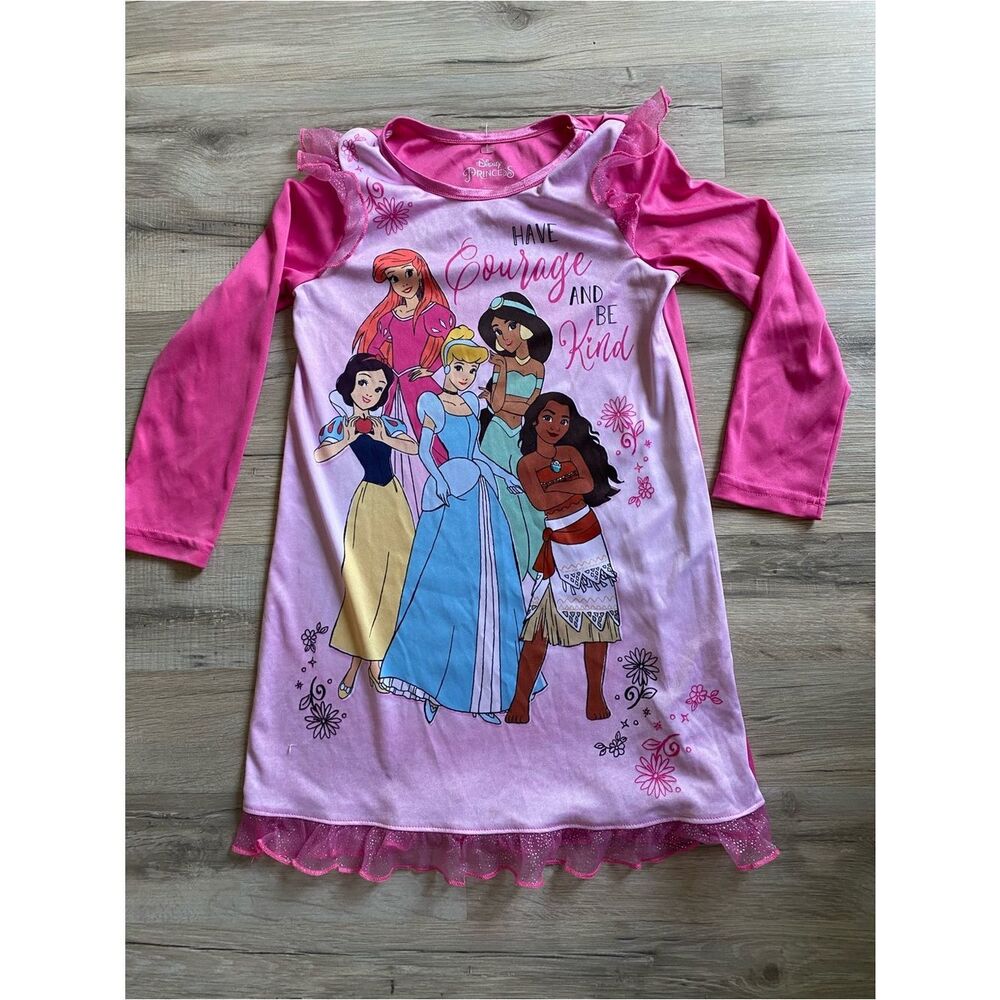 Disney Pink & Hot Pink Princess Ruffle Sleeve Nightgown - Picture 7 of 7